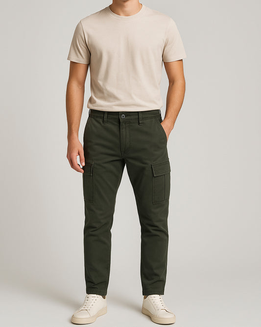 Zelig Branded Men's Joger Fit Cargo Stone Grey Color CFP-27