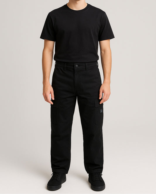 Guss Branded Men's Cargo Wild Leg Black Color CFP-32