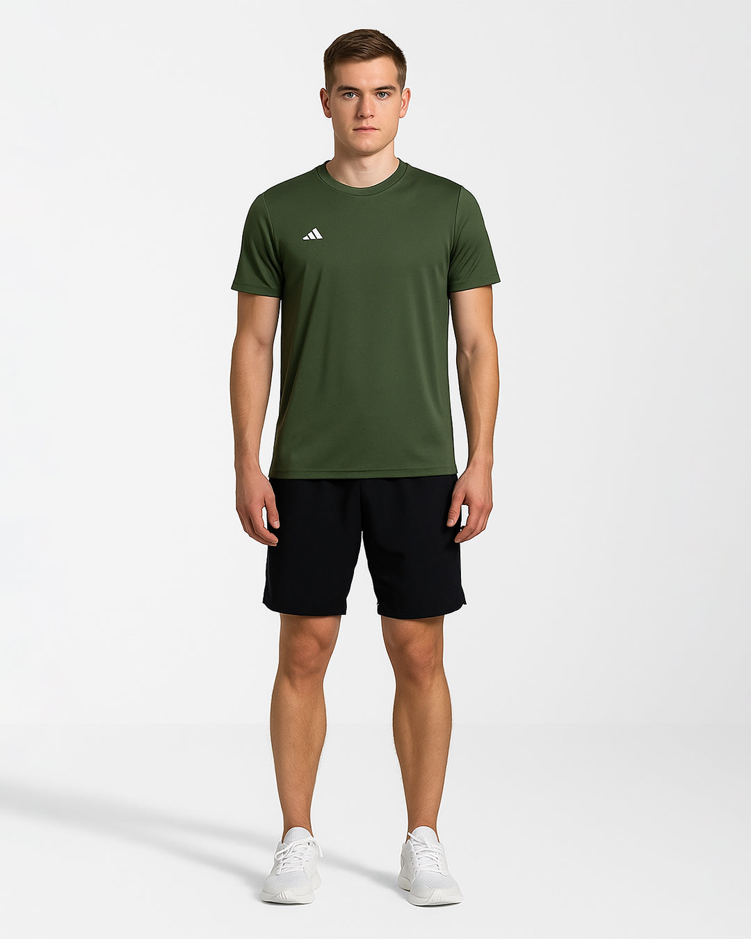 Adids Branded Men's Olive Green Dri-fit T-shirt MDT-09