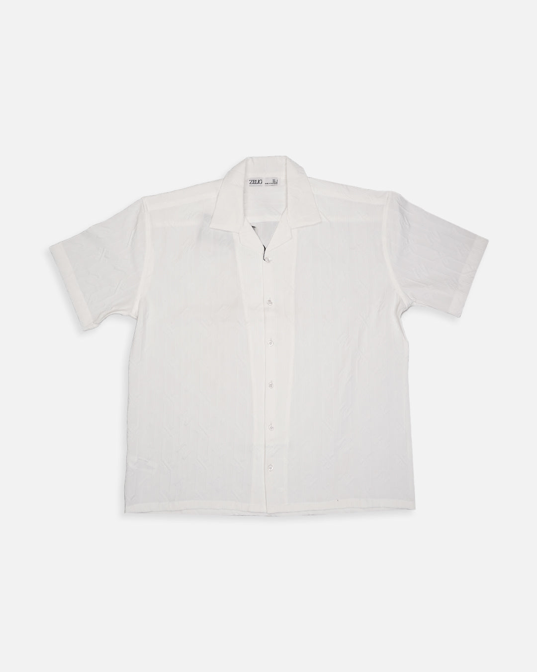 Zelig Branded Casual Textured Shirt White Color MCS-14