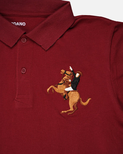 Girodano Branded Polo T-shirt Maroon Color Mpt-54