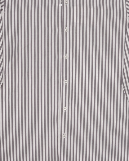 Calvy Klien Branded Men’s Classic Striped Formal Shirt – Grey & White MFS-16