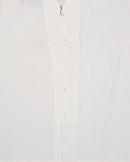 Zelig Branded Casual Textured Shirt White Color MCS-14