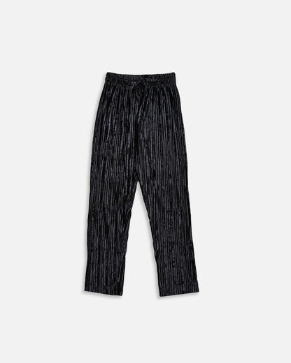 Caila Branded Women's Black Zipper & Wide-Leg Trouser Co-ord Set WCS-02