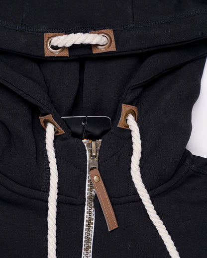 Adony Branded Men's Black Classic Zip-Up Hoodie MZH-03