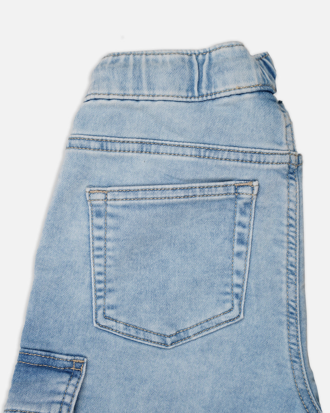 Cat Jack Branded Boy's Light Blue Cargo Denim Shorts BST-18