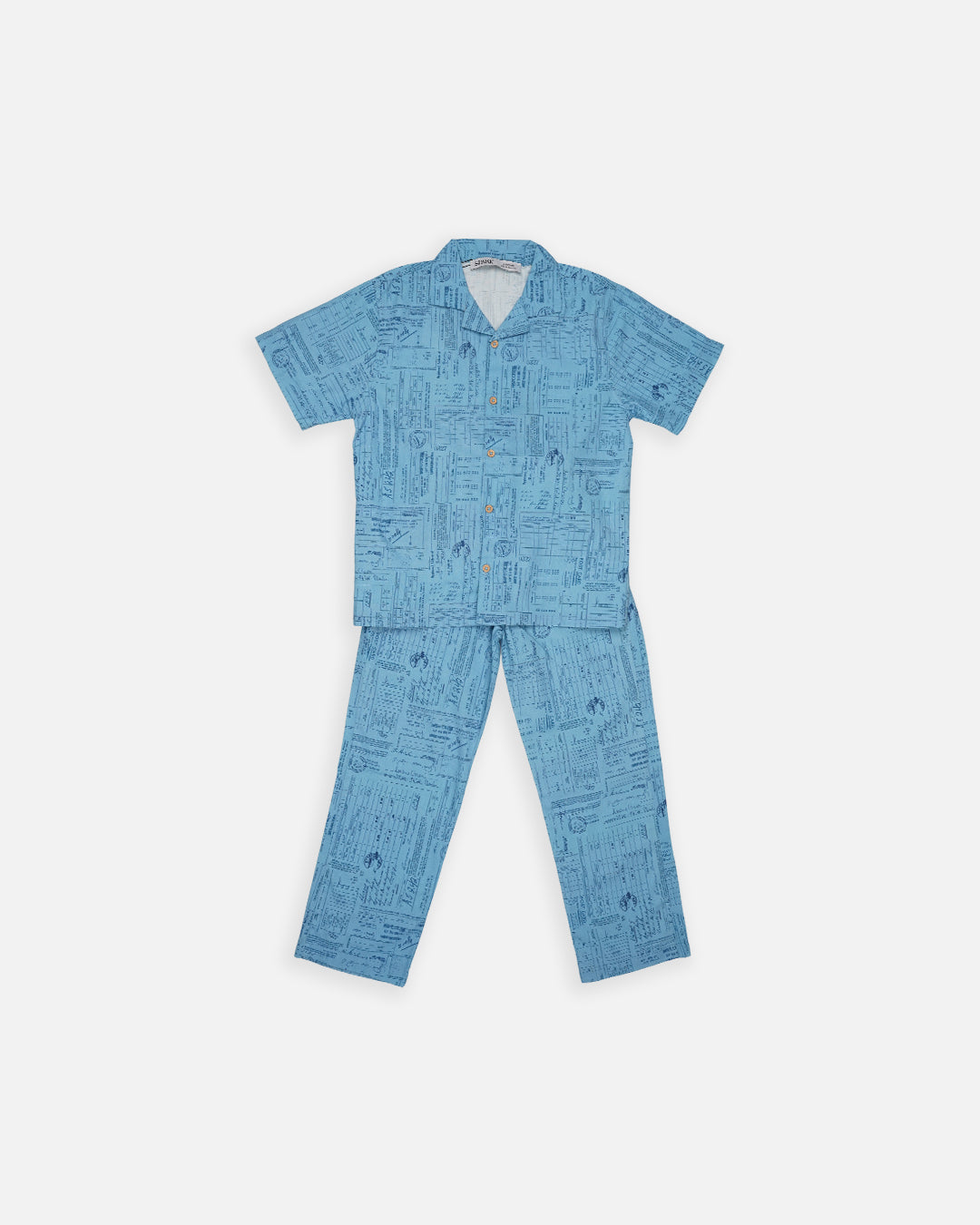 Spark Sky Blue Printed Co-ord Set for Kids KUCS-01