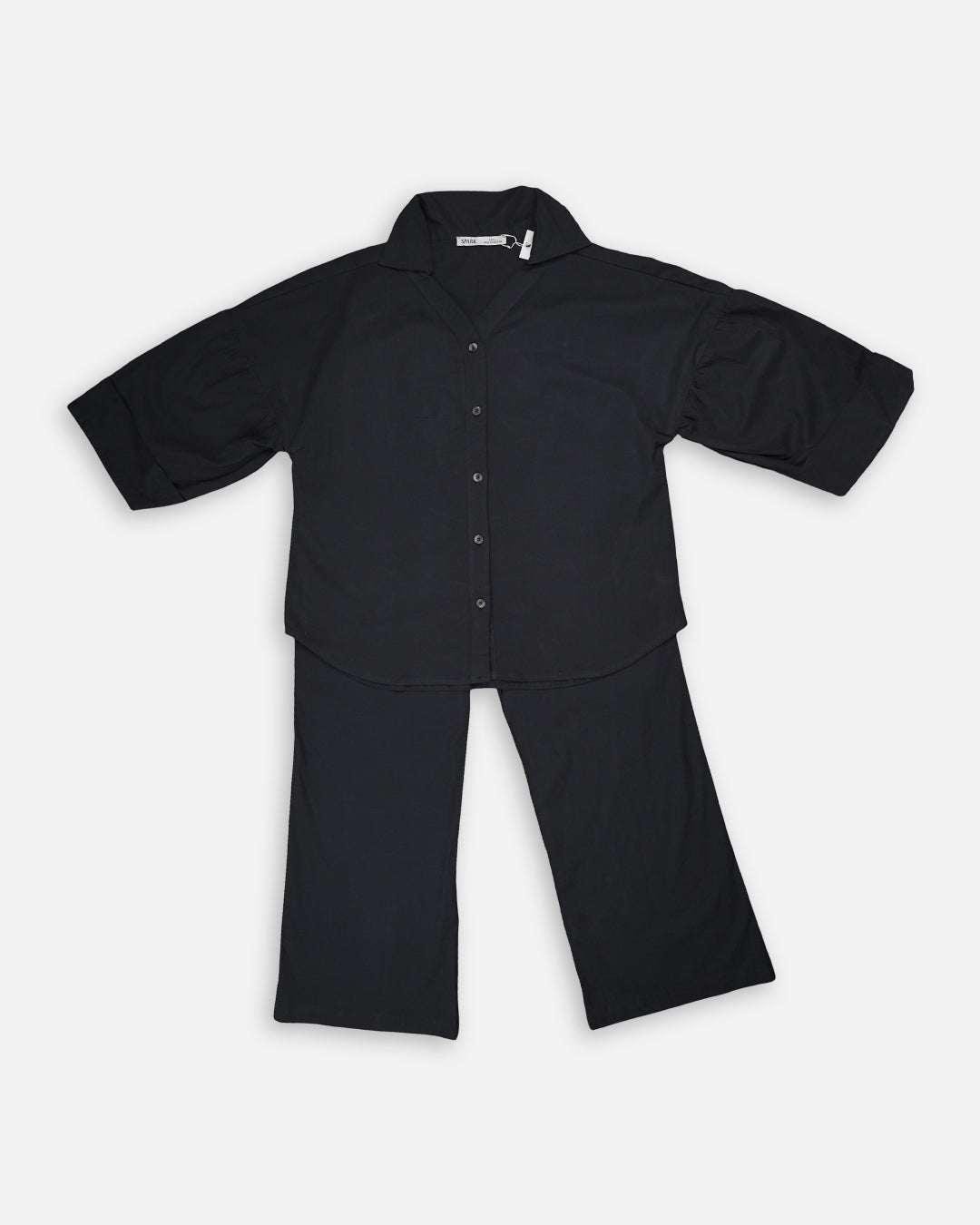 Zelig Branded Black Color Co-Ord Set WCS-10