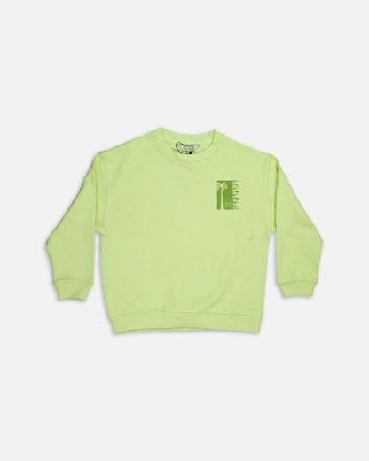 Scalp Branded Boy's Neon Green Color Sweatshirt BSWT-01
