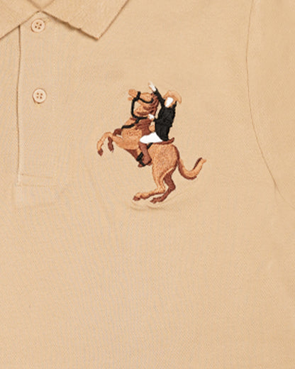 Girodano Branded Polo T-shirt Beige Color Mpt-58
