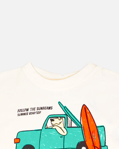 Zarraa Boys Off-White “Chasing Waves” Graphic T-Shirt BTS-18