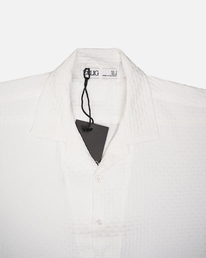 Zelig Branded Casual Textured Shirt White Color MCS-15