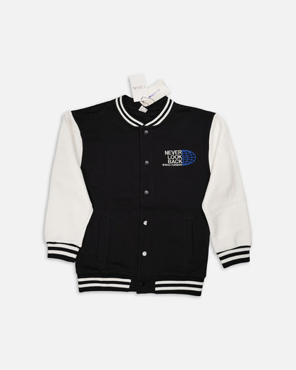 Men’s Black & White Baseball Jacket MWJ-01