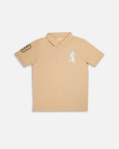 Girodano Branded Polo T-shirt Beige Color Mpt-59