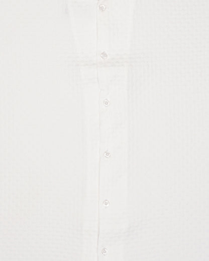 Zelig Branded Casual Textured Shirt White Color MCS-15