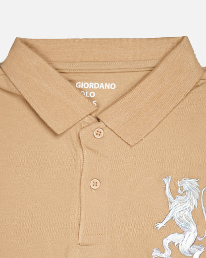 Girodano Branded Polo T-shirt Beige Color Mpt-59