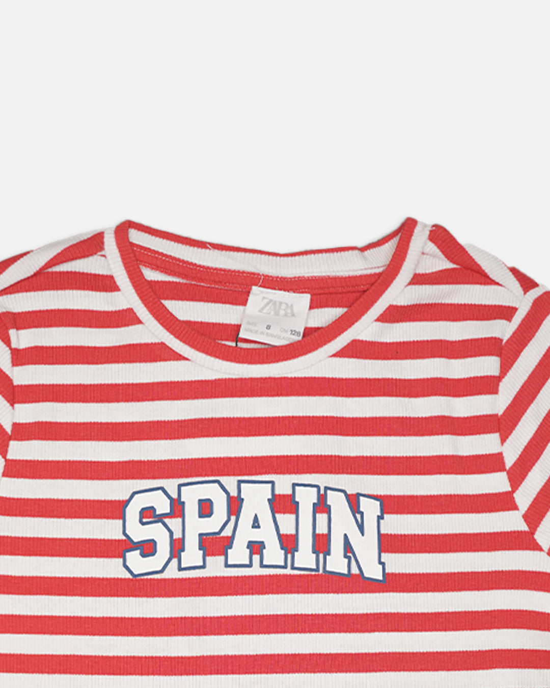 LC Wakik Branded Girl's T-shirt Red & White Striped GTS-01
