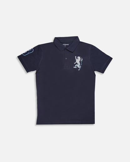 Girodano Branded Polo T-shirt Navy Blue Color Mpt-64
