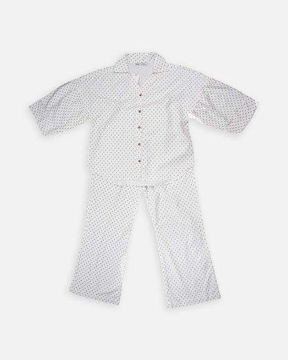 Zelig Branded Off-White Printed Co-Ord Set WCS-07