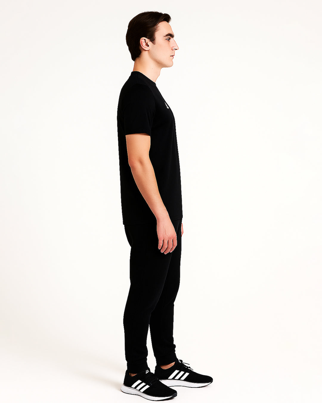 Adids Branded Men's Black Dri-fit T-shirt MDT-08