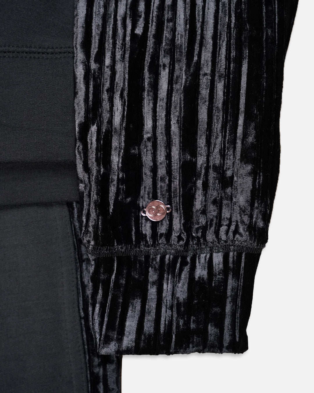 Caila Branded Women's Black Zip-Up Hoodie & Wide-Leg Trouser Co-ord Set WCS-03