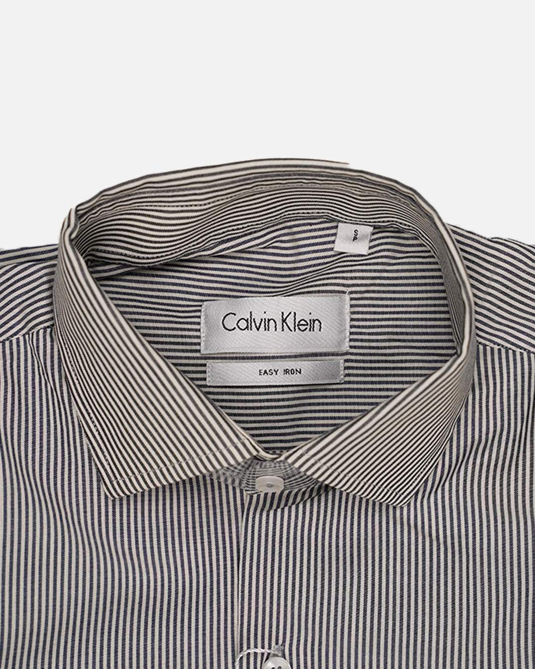 Calvy Klien Branded Men’s Classic Striped Formal Shirt – Navy & White MFS-14