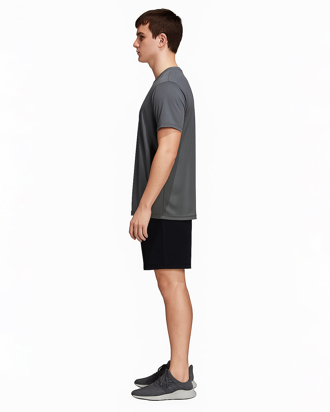 Adids Branded Men's Light Gray Dri-fit T-shirt MDT-10