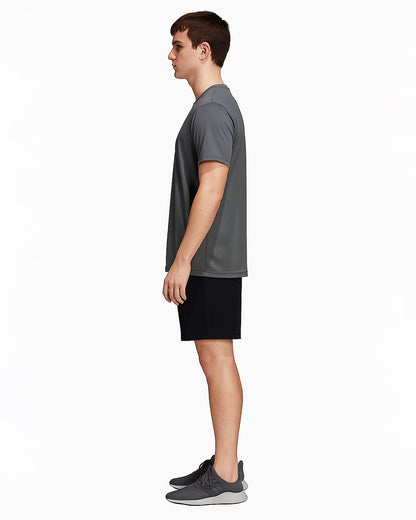 Adids Branded Men's Light Gray Dri-fit T-shirt MDT-10