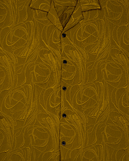 Zelig Branded Casual Textured Shirt Brown Color MCS-10