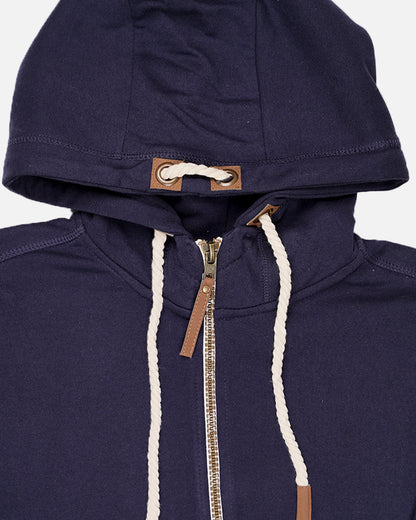 Adony Branded Men's Navy Blue Classic Zip-Up Hoodie MZH-04