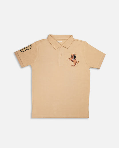 Girodano Branded Polo T-shirt Beige Color Mpt-58