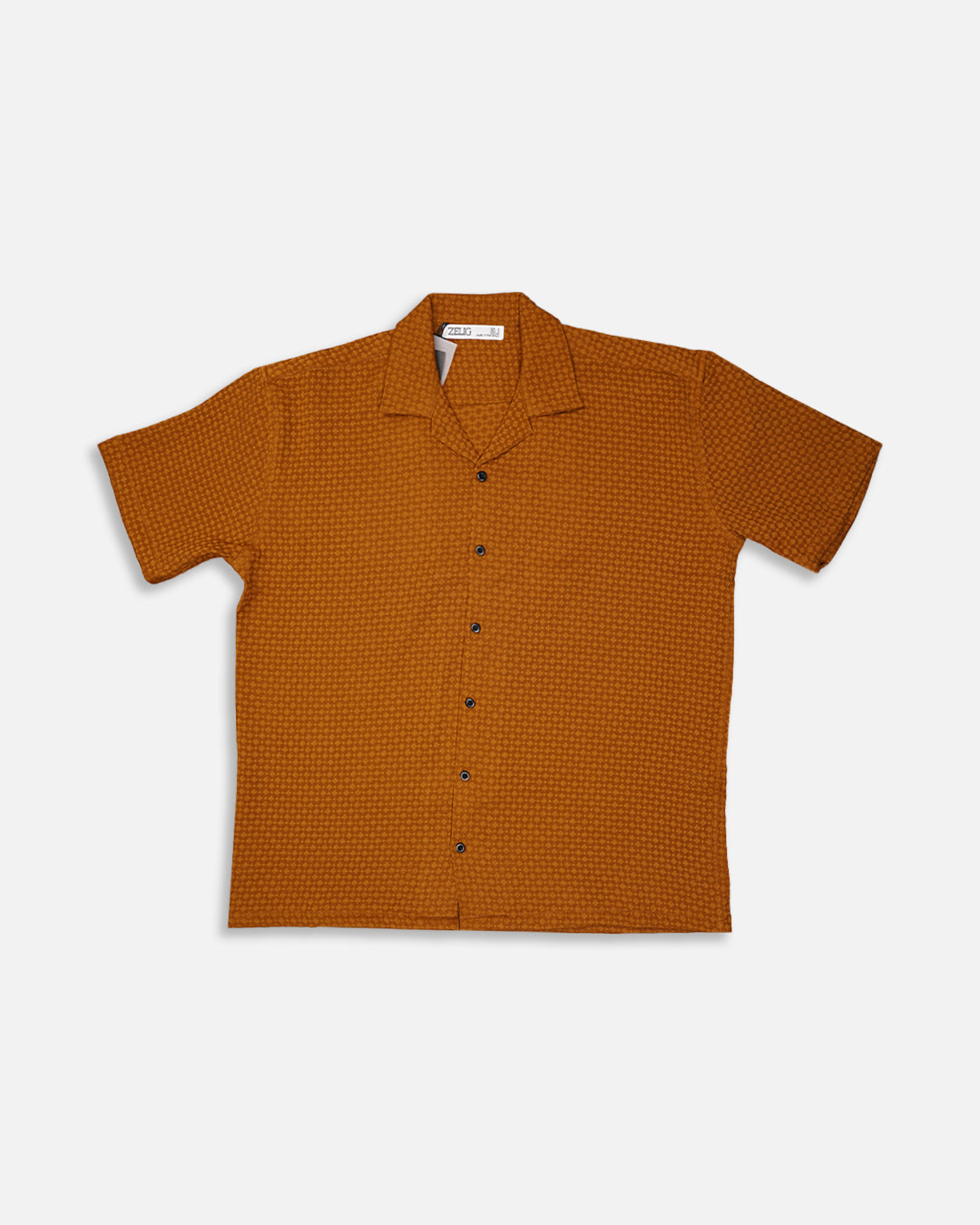 Zelig Branded Casual Textured Shirt Brown Color MCS-11