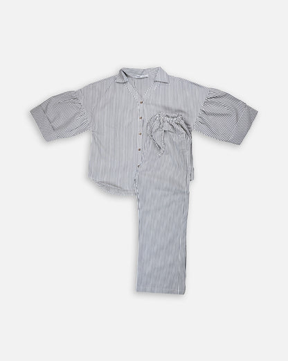 Zelig Branded Blue & White Striped Co-Ord Set WCS-08