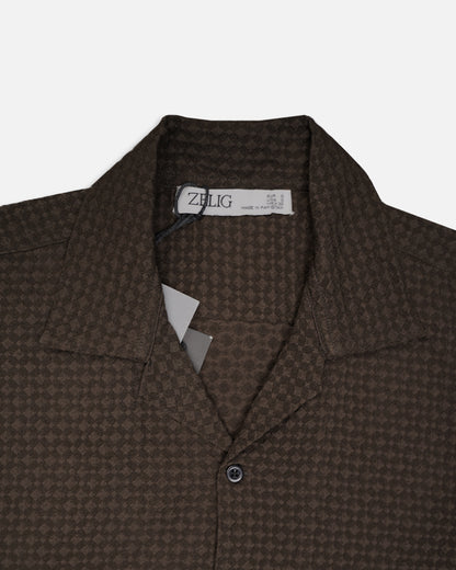 Zelig Branded Casual Textured Shirt Dull Black Color MCS-13