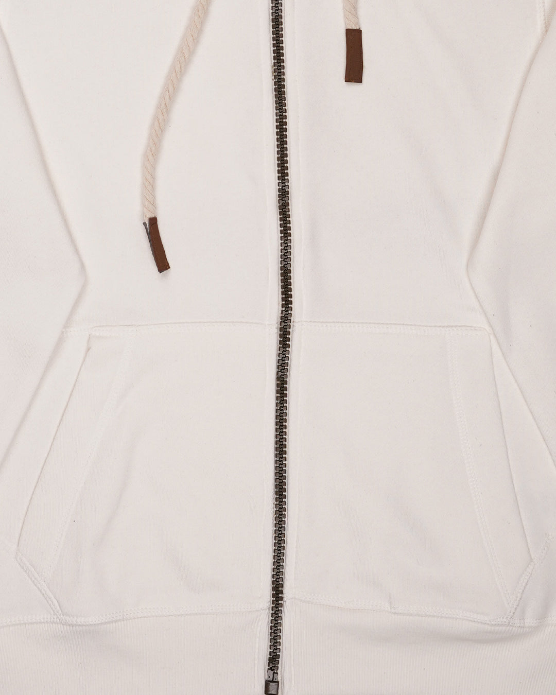 Adony Branded Men's Off-White Classic Zip-Up Hoodie MZH-02