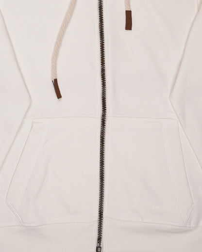 Adony Branded Men's Off-White Classic Zip-Up Hoodie MZH-02