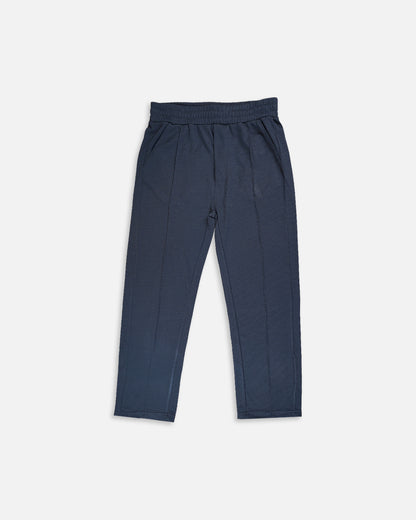 Zelig Branded Men's Navy Blue Textured Trouser MTR-04