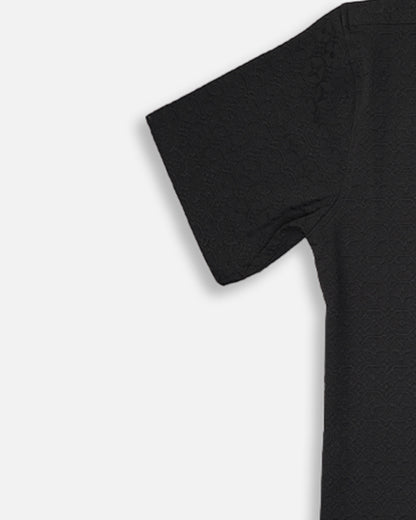 Zelig Branded Casual Textured Shirt Black Color MCS-17