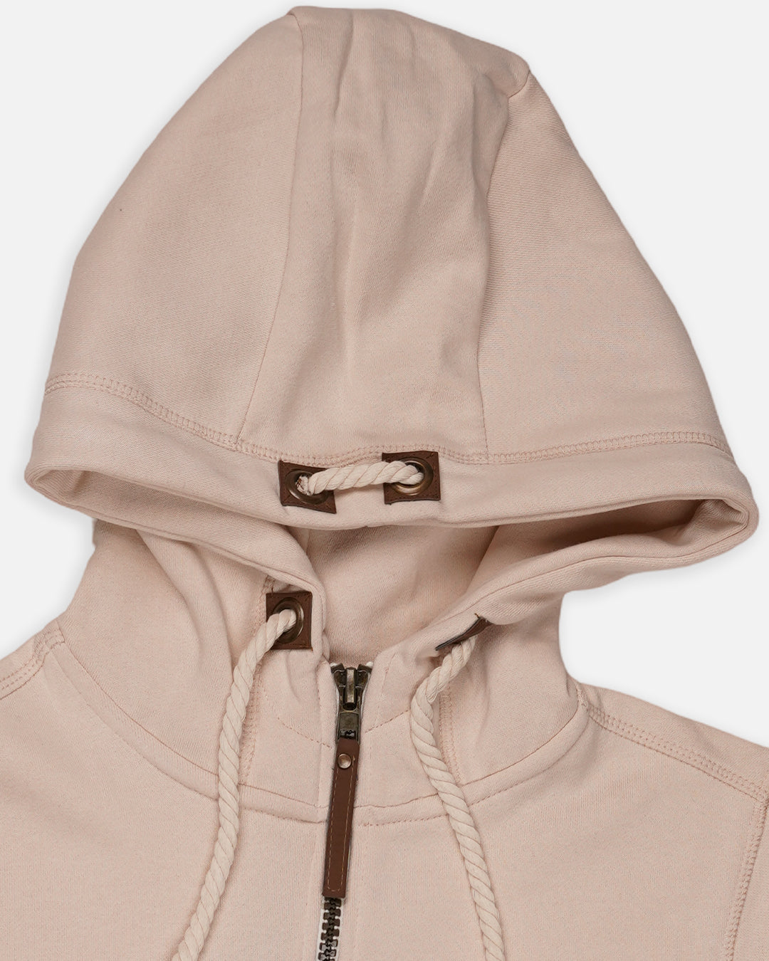 Adony Branded Men's Soft Beige Classic Zip-Up Hoodie MZH-05