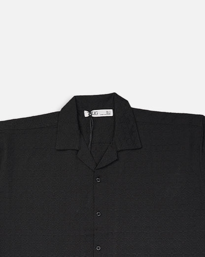 Zelig Branded Casual Textured Shirt Black Color MCS-17