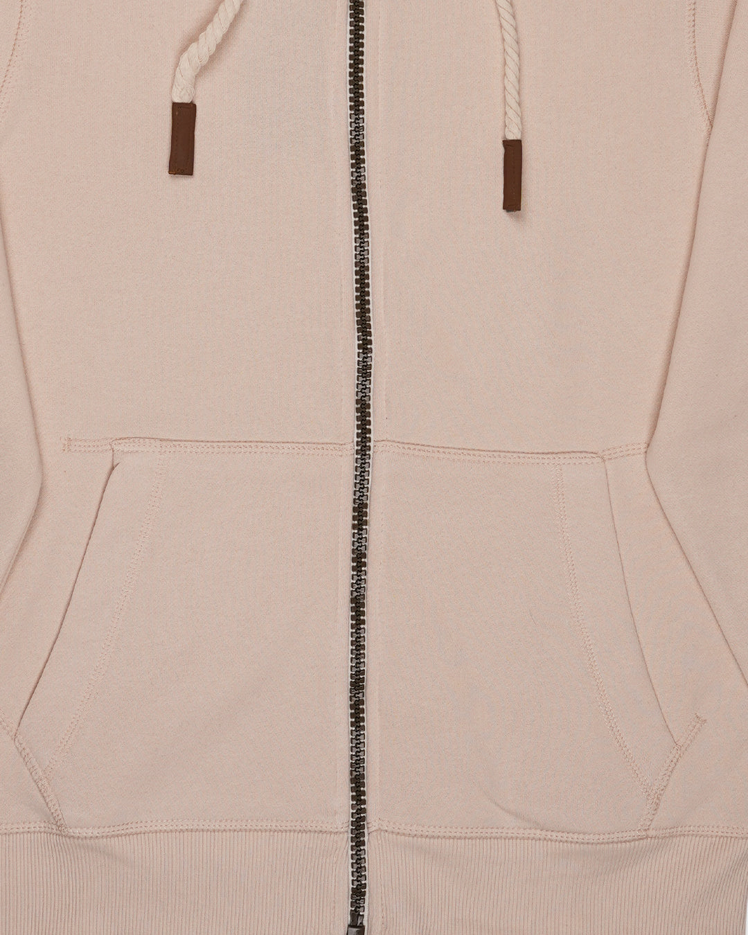 Adony Branded Men's Soft Beige Classic Zip-Up Hoodie MZH-05