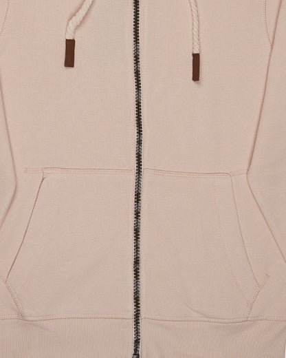 Adony Branded Men's Soft Beige Classic Zip-Up Hoodie MZH-05