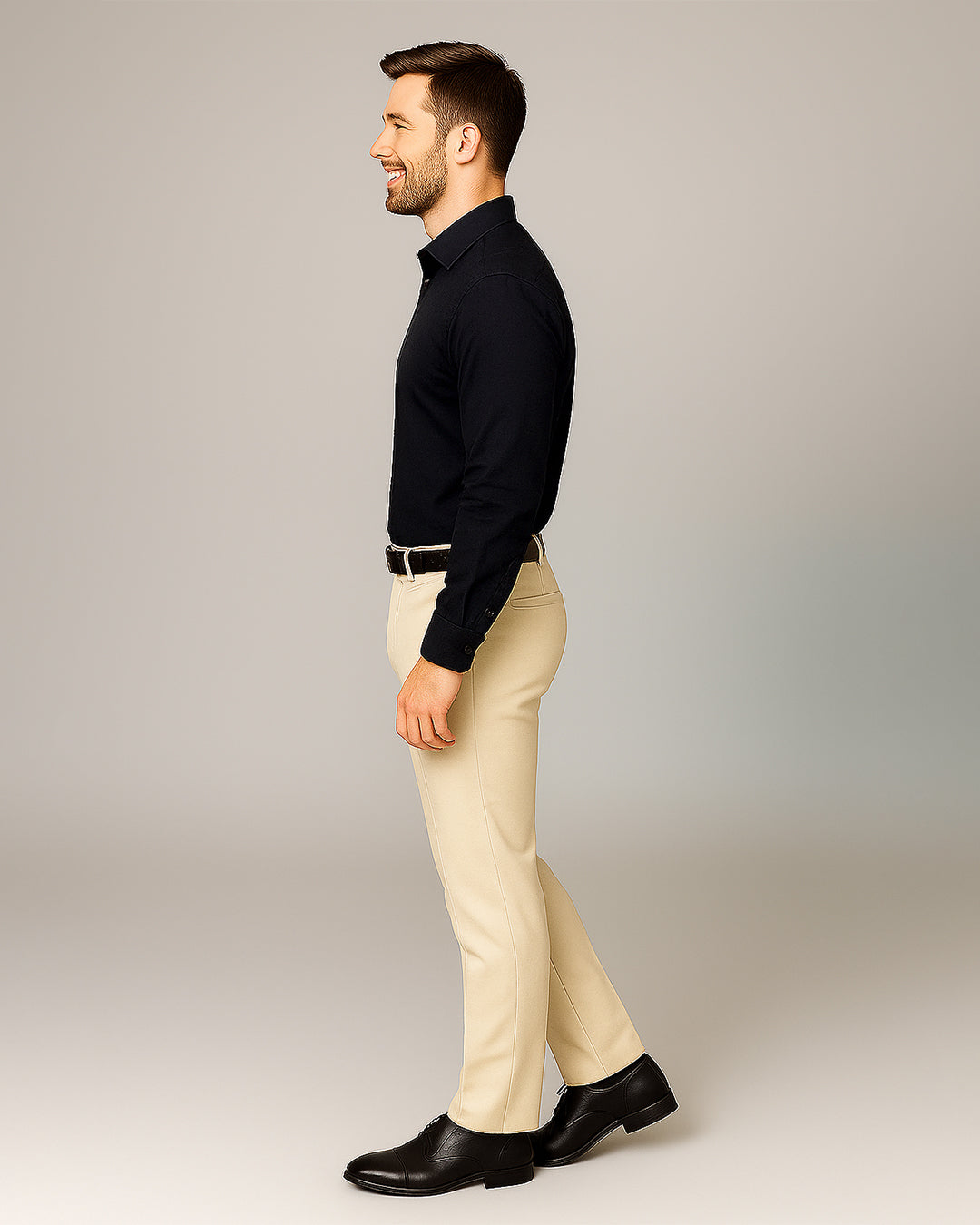 Calvy Klien Branded Men’s Classic Formal Shirt – Black MFS-15