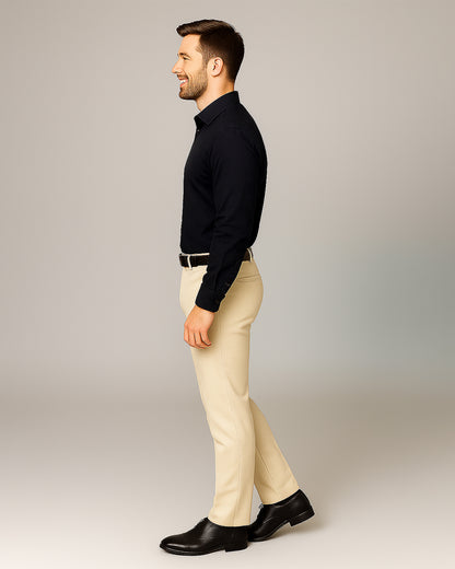 Calvy Klien Branded Men’s Classic Formal Shirt – Black MFS-15