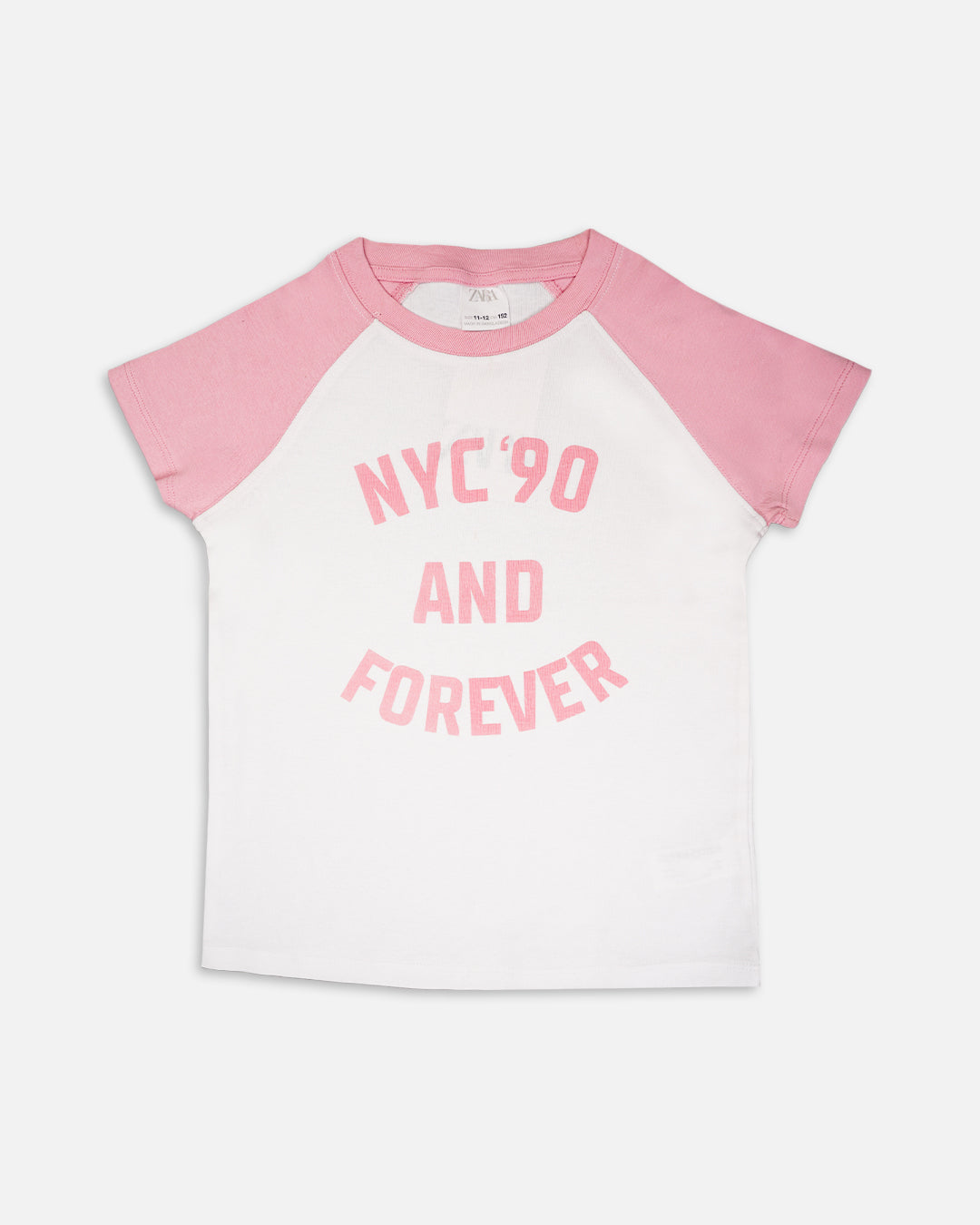 ZARRAA Branded Girl's T-shirt White & Pink Color GTS-03