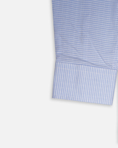 Calvy Klien Branded Men’s Sky Blue Micro Check Shirt MFS-17