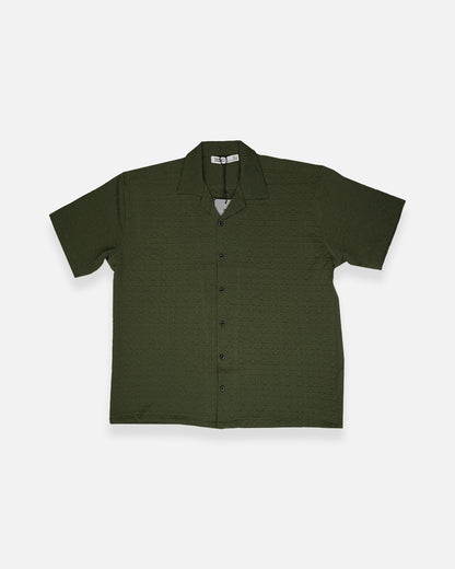 Zelig Branded Casual Textured Shirt Green Color MCS-12