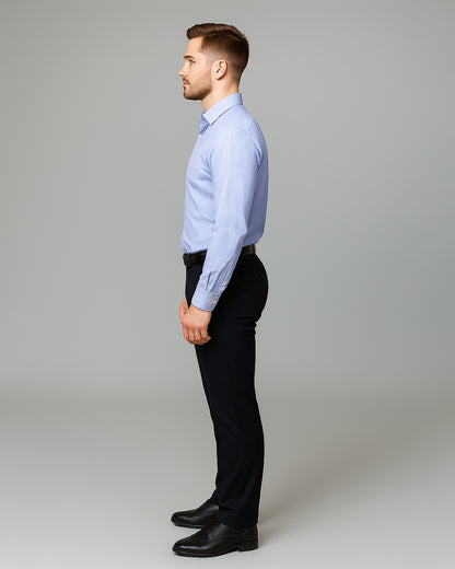 Calvy Klien Branded Men’s Sky Blue Micro Check Shirt MFS-17