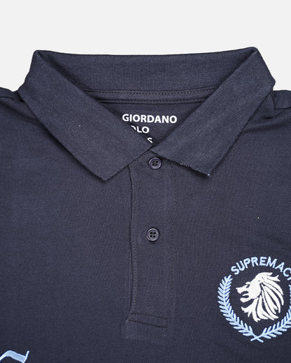 Girodano Branded Polo T-shirt Navy Blue Color Mpt-56
