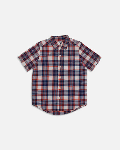 Placce Branded Boy's Red & Navy Check Shirt BS-01